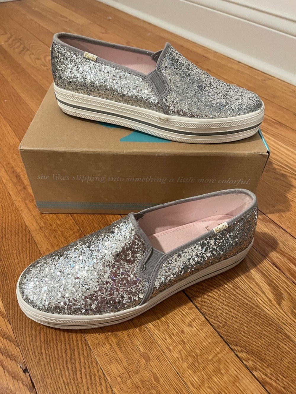 Women’s Keds X Kate Spade New York Triple Glitter Sneakers